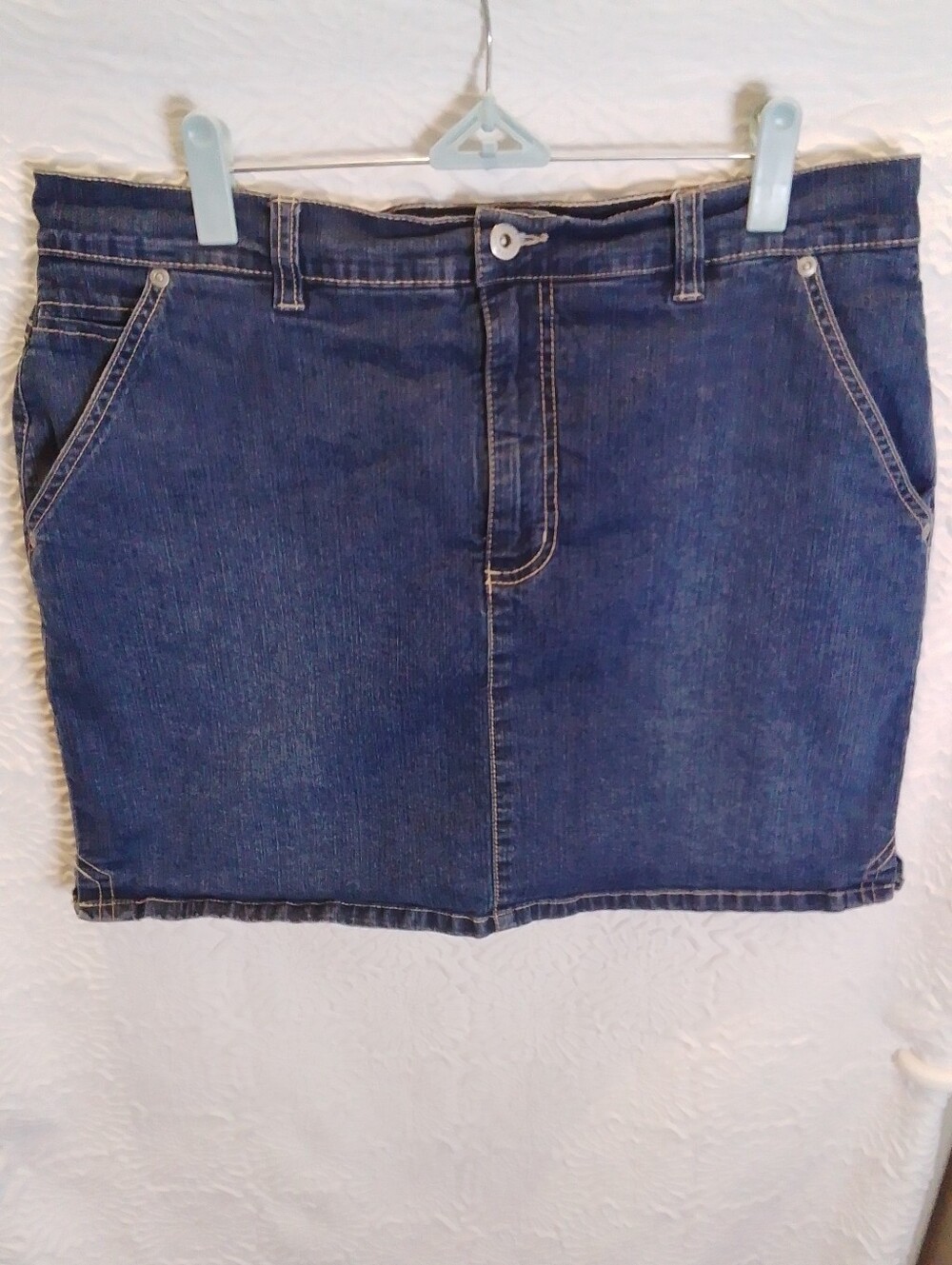 Gloria Vanderbilt Denim Skort Womens Blue Jean Mini Skirt Shorts Y2K Pockets